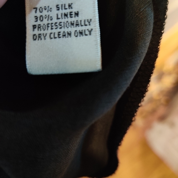 Josephine Chaus 8p linen/silk dress black - Picture 2 of 6